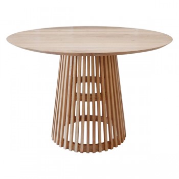 ΤΡΑΠΕΖΙ ΤΡΑΠΕΖΑΡΙΑΣ FRANTZ ΑΠΟ ΜΑΣΙΦ ΞΥΛΟ MINDI ΦΥΣΙΚΟ Φ150x78εκ.HM9457.01