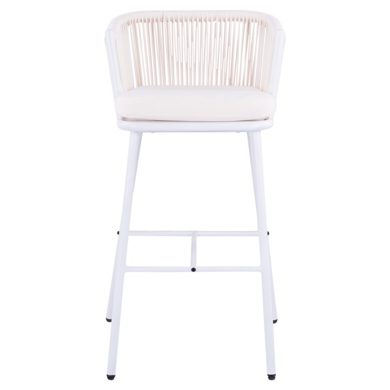 ΣΚΑΜΠΟ BROGAN ΜΕ ΜΕΤΑΛΛΙΚΟ ΣΚΕΛΕΤΟ ΚΑΙ ΣΧΟΙΝΙ ΛΕΥΚΟ HM5714.03 46x54x101 εκ.