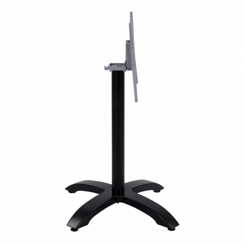 ΒΑΣΗ ΑΛΟΥΜΙΝΙΟΥ ΠΤΥΣΣΟΜΕΝΗ HM469.01 ΜΑΥΡΟ ΜΑΤ 66Χ66Χ72Υεκ. ΜΕ ΣΤΑΥΡΟ 48Χ48εκ.