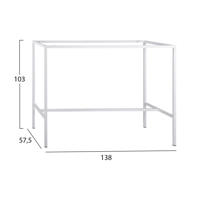 ΒΑΣΗ ΜΠΑΡ ΜΕΤΑΛΛΙΚΗ ΛΕΥΚΗ ΜΑΤ TS925 ΣΧΕΔΙΟ Π ΓΙΑ 138Χ57,5Χ103 ΕΠΙΦΑΝΕΙΑ