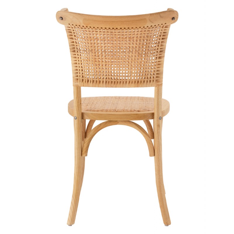 ΚΑΡΕΚΛΑ ΞΥΛΙΝΗ LIBERTY ΜΕ ΠΛΕΞΗ RATTAN ΣΕ ΦΥΣΙΚΗ ΑΠΟΧΡΩΣΗ HM8752.01 49x54x89 εκ.