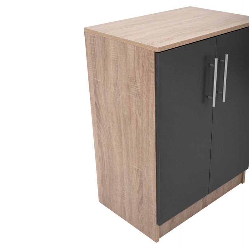 ΠΑΠΟΥΤΣΟΘΗΚΗ ΝΤΟΥΛΑΠΙ ΞΥΛΙΝΗ EMERIE HM2206.04 SONAMA-ΓΚΡΙ 60X40,5X80 εκ.