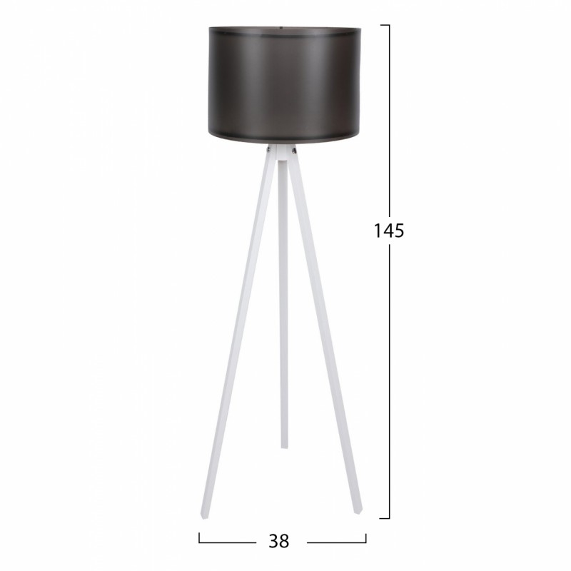 ΦΩΤΙΣΤΙΚΟ ΔΑΠΕΔΟΥ ΞΥΛΙΝΟ CAGNEY ΛΕΥΚΟ ΜΕ ΜΑΥΡΟ ΚΑΠΕΛΟ HM7272.05 Φ38x145 εκ.