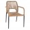 ΠΟΛΥΘΡΟΝΑ ΑΛΟΥΜΙΝΙΟΥ NOJO HM5771.02 ΓΚΡΙ ΜΕ P.E.TWIST RATTAN ΜΠΕΖ 55x63x82Y εκ.
