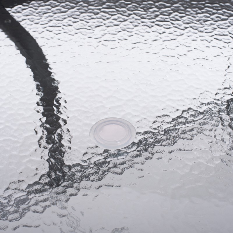 ΤΡΑΠΕΖΙ BRUNO 150X90Χ75Υεκ. ΜΕΤΑΛΛΙΚΟ ΟΡΘΟΓΩΝΙΟ ΓΚΡΙ ΜΕ ΤΡΥΠΑ ΟΜΠΡΕΛΑΣ Φ38  HM5145.11