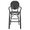 ΣΚΑΜΠΟ ΑΛΟΥΜΙΝΙΟΥ BAMBOO LOOK ΜΕ WICKER ΜΑΥΡΟ ΛΕΥΚΟ HM5794.02 56x60x126 εκ.