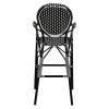 ΣΚΑΜΠΟ ΑΛΟΥΜΙΝΙΟΥ BAMBOO LOOK ΜΕ WICKER ΜΑΥΡΟ ΛΕΥΚΟ HM5794.02 56x60x126 εκ.