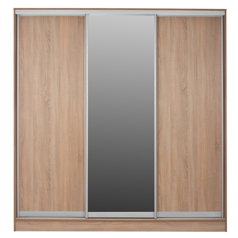 ΝΤΟΥΛΑΠΑ 3ΦΥΛΛΗ ΣΥΡΟΜΕΝΗ ΜΕ ΚΑΘΡΕΠΤΗ SONAMA OAK HM2435  200X60X210Υεκ