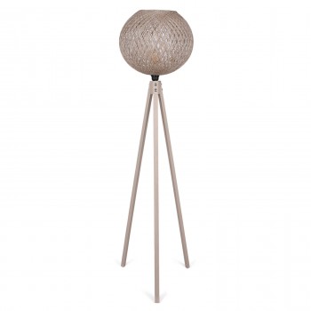 ΦΩΤΙΣΤΙΚΟ ΔΑΠΕΔΟΥ ΞΥΛΙΝΟ ΚΑΙ ΚΑΠΕΛΟ ΑΠΟ ΣΧΟΙΝΙ ΜΠΕΖ HM7376.01 Φ38x145Υ εκ.