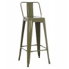 ΣΚΑΜΠΟ BAR ΜΕΤΑΛΛΙΚΟ MELITA ME ΠΛΑΤΗ ΣΕ DARK OLIVE GREEN HM8643.03 43Χ43Χ100εκ.