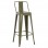 ΣΚΑΜΠΟ BAR ΜΕΤΑΛΛΙΚΟ MELITA ME ΠΛΑΤΗ ΣΕ DARK OLIVE GREEN HM8643.03 43Χ43Χ100εκ.