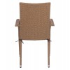 ΠΟΛΥΘΡΟΝΑ ΜΕΤΑΛΛΙΚΗ ANISHA HM5685.02 ΜΕ ΜΑΞΙΛΑΡΙ WICKER ΚΑΦΕ-ΜΟΚΑ ΣΤΟΙΒ/ΜΕΝΗ 56x60x94 εκ.
