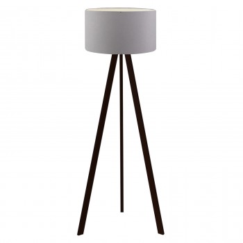 ΦΩΤΙΣΤΙΚΟ ΔΑΠΕΔΟΥ ΞΥΛΙΝΟ CRUZ  ΜΑΥΡΟ ΜΕ ΑΣΗΜΙ ΚΑΠΕΛΟ HM7578.06 Φ38x140 εκ.