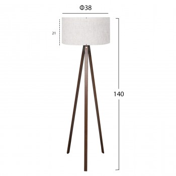 ΦΩΤΙΣΤΙΚΟ ΔΑΠΕΔΟΥ ΞΥΛΙΝΟ CRUZ HM7578.02 ΚΑΡΥΔΙ ΜΕ ΕΚΡΟΥ ΚΑΠΕΛΟ Φ38x140Y εκ.