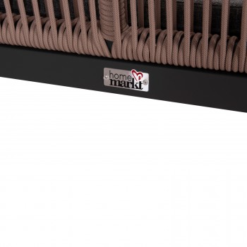 ΚΑΝΑΠΕΣ 2ΘΕΣΙΟΣ MYRTIA HM5550.12 AΛΟΥΜΙΝΙΟ ΑΝΘΡΑΚΙ--ΜΠΕΖ TESLIN ΣΧΟΙΝΙ 123x61x90Υεκ.
