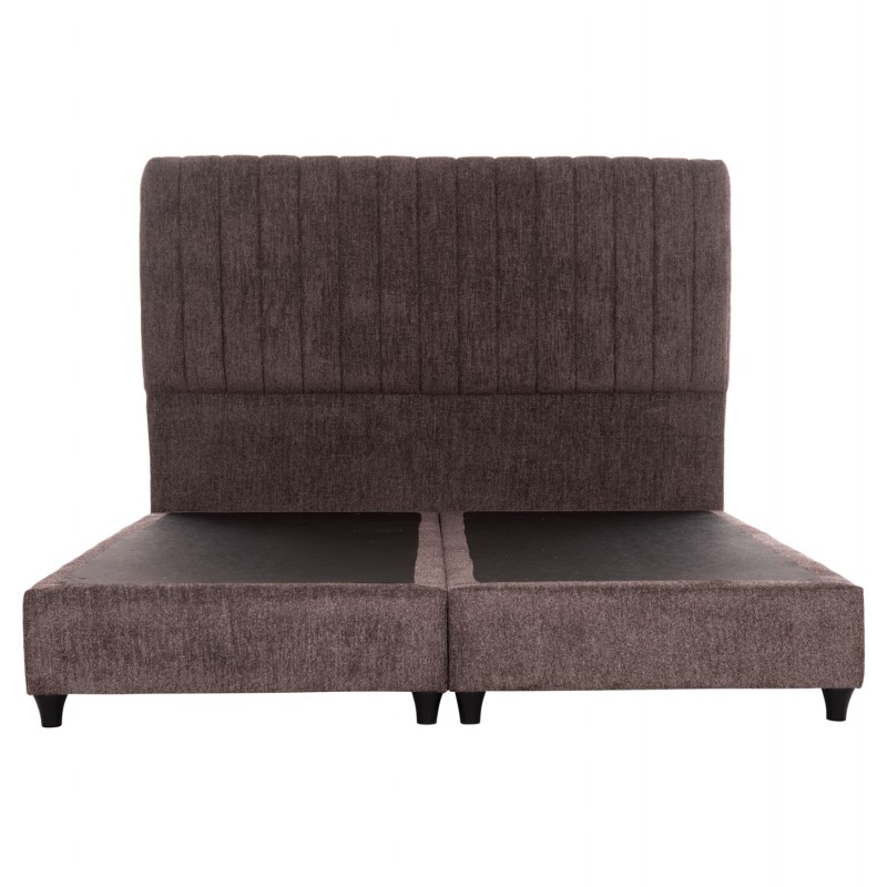 ΚΡEΒΑΤΙ ΔΙΠΛΟ HILDA HM717.02 ΥΦΑΣΜΑ ΜΠΟΥΚΛΕ ΚΑΦΕ--ΓΙΑ ΣΤΡΩΜΑ 160x200εκ.