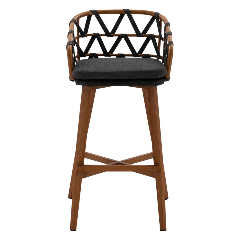 ΣΚΑΜΠΟ ΜΠΑΡ ΑΛΟΥΜΙΝΙΟΥ RICKO HM5781.11 ΚΑΦΕ ΣΚΕΛΕΤΟΣ--ΑΝΘΡΑΚΙ STRAP 56x59x102Υεκ.