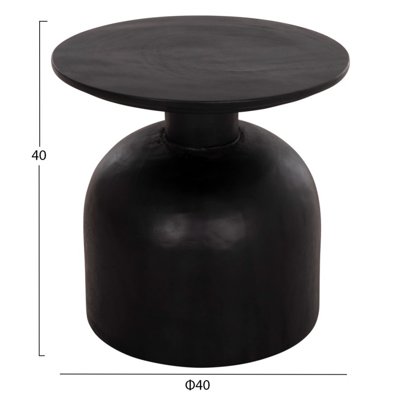 ΒΟΗΘΗΤΙΚΟ ΤΡΑΠΕΖΑΚΙ PUMBE-s HM9892.12 ΞΥΛΟ SUAR--ΜΑΥΡΟ Φ40x40Υεκ