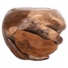 ΒΟΗΘΗΤΙΚΟ ΤΡΑΠΕΖΙ LOGGY HM18295 ΞΥΛΟ TEAK--ΦΥΣΙΚΟ 50x50x50Υεκ.