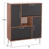 ΠΑΠΟΥΤΣΟΘΗΚΗ MEDY HM18187.02 ΜΕΛΑΜΙΝΗ ΣΕ ΦΥΣΙΚΟ & ΑΝΘΡΑΚΙ-ΜΑΥΡΑ ΠΟΔΙΑ 85x30x108.5Υεκ