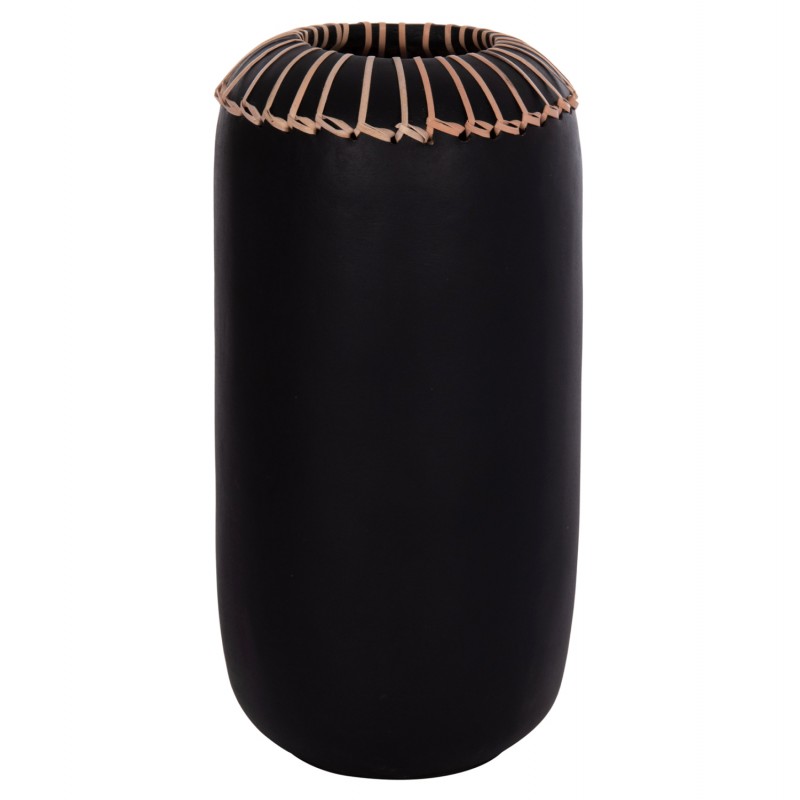 ΕΠΙΤΡΑΠΕΖΙΟ ΔΙΑΚΟΣΜΗΤΙΚΟ ΒΑΖΟ LENNOX HM4675.01S TΕΡΑΚΟΤΑ ΣΕ ΜΑΥΡΟ--Φ18x33Υεκ.