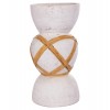ΔΙΑΚΟΣΜΗΤΙΚΟ ΒΑΖΟ ΔΑΠΕΔΟΥ MAYNARD HM4672.02L FIBER CEMENT ΛΕΥΚΟ--RATTAN Φ32x62.5Υεκ.
