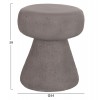ΣΚΑΜΠΟ ΣΤΡΟΓΓΥΛΟ INTERON HM18171.03 FIBER CEMENT ΣΕ ΓΚΡΙ--Φ34x39Υεκ.