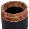 ΔΙΑΚΟΣΜΗΤΙΚΟ ΒΑΖΟ ΔΑΠΕΔΟΥ LINTER HM4662.01L FIBER CEMENT ΜΑΥΡΟ--ΞΥΛΟ ΤΕΑΚ Φ41x47Υεκ.
