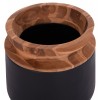 ΔΙΑΚΟΣΜΗΤΙΚΟ ΒΑΖΟ ΔΑΠΕΔΟΥ LINTER HM4662.01L FIBER CEMENT ΜΑΥΡΟ--ΞΥΛΟ ΤΕΑΚ Φ41x47Υεκ.