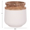ΔΙΑΚΟΣΜΗΤΙΚΟ ΒΑΖΟ ΔΑΠΕΔΟΥ LINTER HM4662.02L FIBER CEMENT ΛΕΥΚΟ--ΞΥΛΟ ΤΕΑΚ Φ41x47Υεκ.