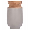 ΔΙΑΚΟΣΜΗΤΙΚΟ ΒΑΖΟ ΔΑΠΕΔΟΥ LINTER HM4662.03S FIBER CEMENT ΓΚΡΙ--ΞΥΛΟ ΤΕΑΚ Φ34x60Υεκ.