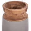 ΔΙΑΚΟΣΜΗΤΙΚΟ ΒΑΖΟ ΔΑΠΕΔΟΥ LINTER HM4662.03S FIBER CEMENT ΓΚΡΙ--ΞΥΛΟ ΤΕΑΚ Φ34x60Υεκ.