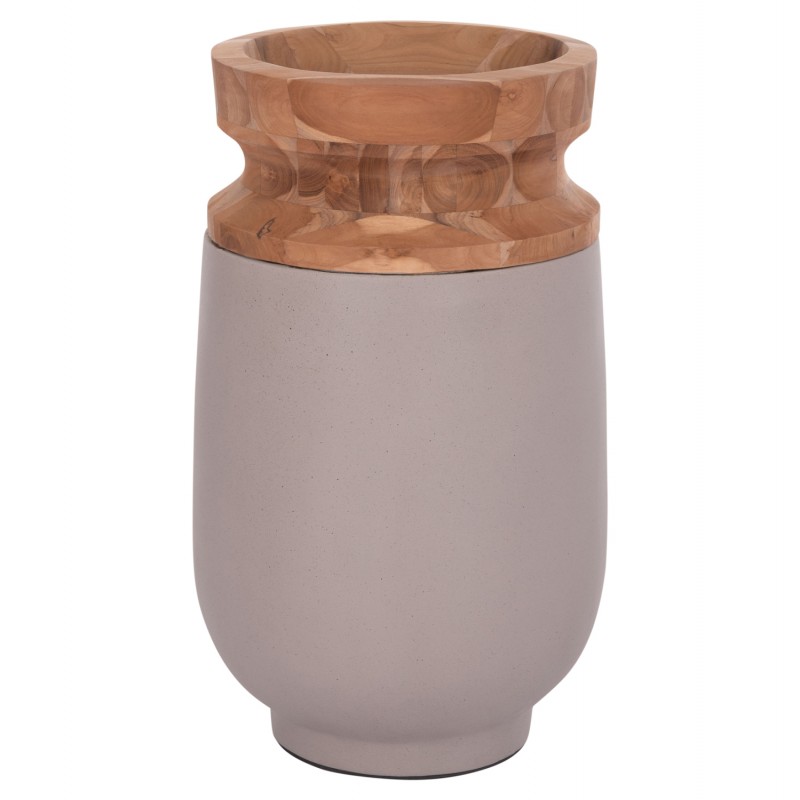 ΔΙΑΚΟΣΜΗΤΙΚΟ ΒΑΖΟ ΔΑΠΕΔΟΥ LINTER HM4662.05S FIBER CEMENT ΓΚΡΙ ΜΑΤ--ΞΥΛΟ ΤΕΑΚ Φ34x60Υεκ