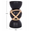 ΔΙΑΚΟΣΜΗΤΙΚΟ ΒΑΖΟ ΔΑΠΕΔΟΥ MAYNARD HM4672.01L FIBER CEMENT ΜΑΥΡΟ-RATTAN Φ32x62.5Υεκ