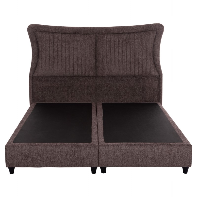 ΚΡEΒΑΤΙ ΔΙΠΛΟ NESTOR HM715.02 ΥΦΑΣΜΑ ΜΠΟΥΚΛΕ ΚΑΦΕ--ΓΙΑ ΣΤΡΩΜΑ 160x200εκ.