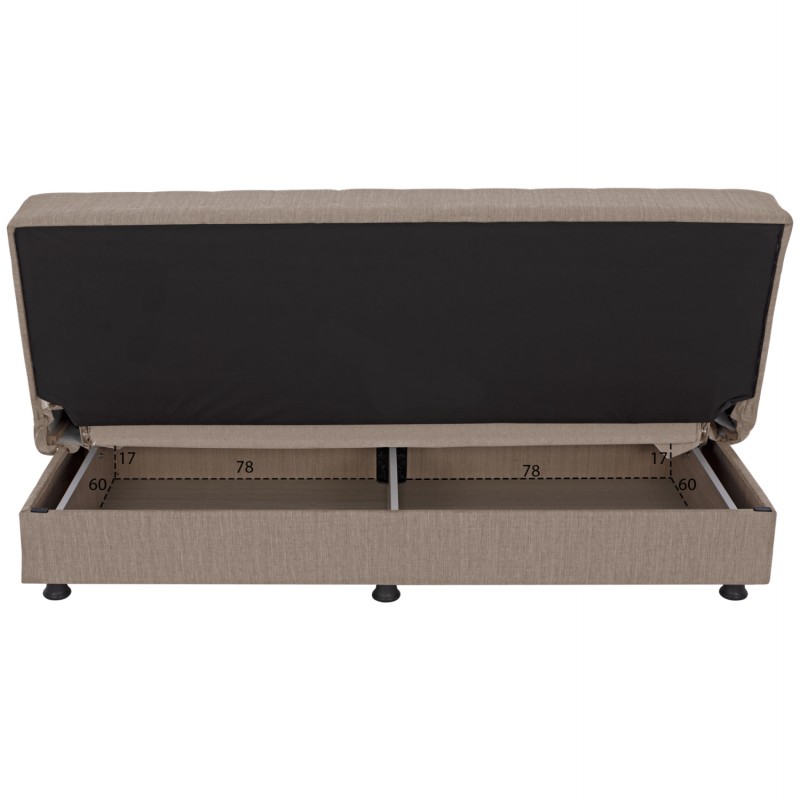 ΚΑΝΑΠΕΣ ΚΡΕΒΑΤΙ ANDRI ΤΡΙΘΕΣΙΟΣ ΜΠΕΖ HM3239.04 180x72x77Υ εκ.