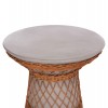 ΒΟΗΘΗΤΙΚΟ ΤΡΑΠΕΖΙ ΣΤΡΟΓΓΥΛΟ DELIA HM18167.03 FIBER CEMENT ΓΚΡΙ & RATTAN Φ40x45Υεκ