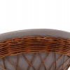 ΒΟΗΘΗΤΙΚΟ ΤΡΑΠΕΖΙ ΣΤΡΟΓΓΥΛΟ DELIA HM18167.03 FIBER CEMENT ΓΚΡΙ & RATTAN Φ40x45Υεκ