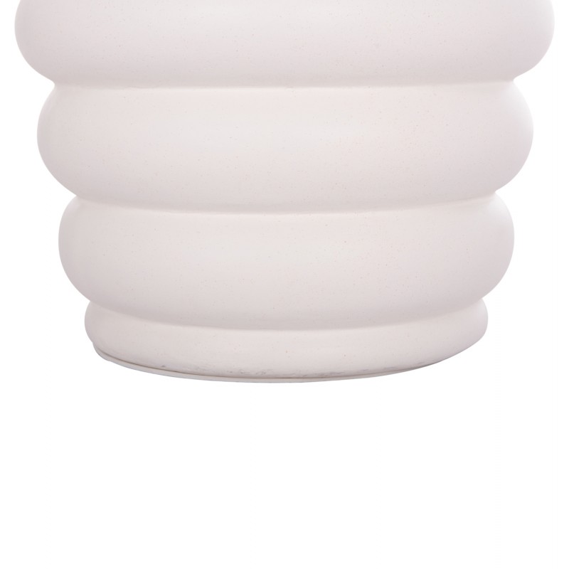 ΤΡΑΠΕΖΙ ΒΟΗΘΗΤΙΚΟ PUFFAT HM18172.02 FIBER CEMENT ΛΕΥΚΟ- ΞΥΛΟ TEAK TOP Φ45x46Υεκ.