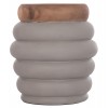 ΤΡΑΠΕΖΙ ΒΟΗΘΗΤΙΚΟ PUFFAT HM18172.03 FIBER CEMENT ΓΚΡΙ- ΞΥΛΟ TEAK TOP Φ45x46Υεκ.