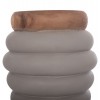 ΤΡΑΠΕΖΙ ΒΟΗΘΗΤΙΚΟ PUFFAT HM18172.03 FIBER CEMENT ΓΚΡΙ- ΞΥΛΟ TEAK TOP Φ45x46Υεκ.