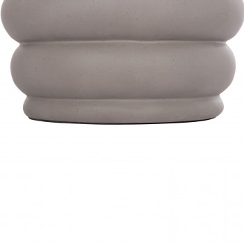 ΤΡΑΠΕΖΙ ΒΟΗΘΗΤΙΚΟ PUFFAT HM18172.03 FIBER CEMENT ΓΚΡΙ- ΞΥΛΟ TEAK TOP Φ45x46Υεκ.