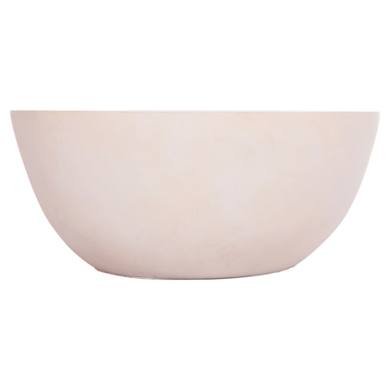 ΤΡΑΠΕΖΙ ΣΑΛΟΝΙΟΥ ΣΤΡΟΓΓΥΛΟ ALLAN HM18162.02 FIBER CEMENT ΣΕ ΑΝΟΙΧΤΟ ΜΠΕΖ--Φ92x49Υεκ.