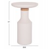 ΒΟΗΘΗΤΙΚΟ ΤΡΑΠΕΖΙ TRED(T) HM18169.02 FIBER CEMENT ΛΕΥΚΟ-ΦΥΣΙΚΟ RATTAN--Φ40x61Υεκ.