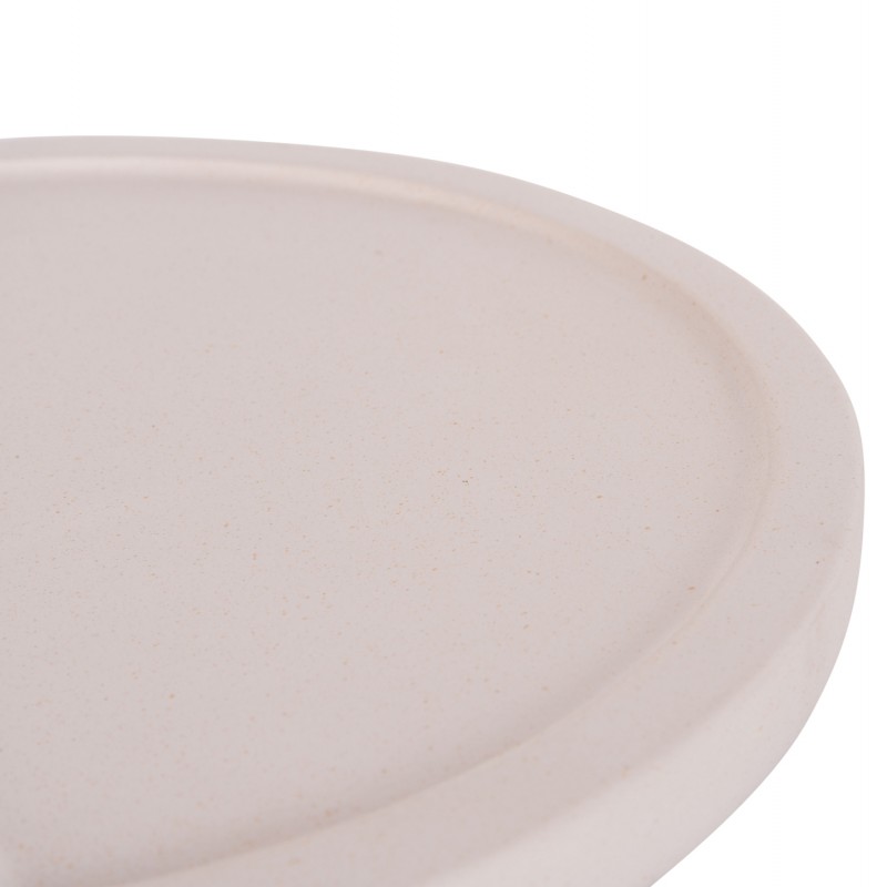 ΒΟΗΘΗΤΙΚΟ ΤΡΑΠΕΖΙ TRED(T) HM18169.02 FIBER CEMENT ΛΕΥΚΟ-ΦΥΣΙΚΟ RATTAN--Φ40x61Υεκ.