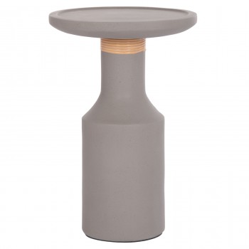 ΒΟΗΘΗΤΙΚΟ ΤΡΑΠΕΖΙ TRED(T) HM18169.03 FIBER CEMENT ΓΚΡΙ-ΦΥΣΙΚΟ RATTAN--Φ40x61Υεκ.