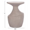 ΣΕΤ ΒΟΗΘΗΤΙΚΑ ΤΡΑΠΕΖΙΑ REBON 2ΤΜΧ HM21137.03 FIBER CEMENT ΣΕ ΓΚΡΙ--Φ40εκ & Φ27,5εκ