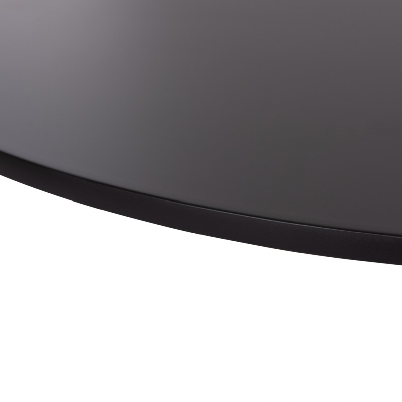 ΤΡΑΠΕΖΙ ΣΤΡΟΓΓΥΛΟ BROLIN HM18141.02 MDF TOP-ΒΑΣΗ ΜΕΤΑΛΛΙΚΗ--ΜΑΥΡΟ Φ90x73Υεκ