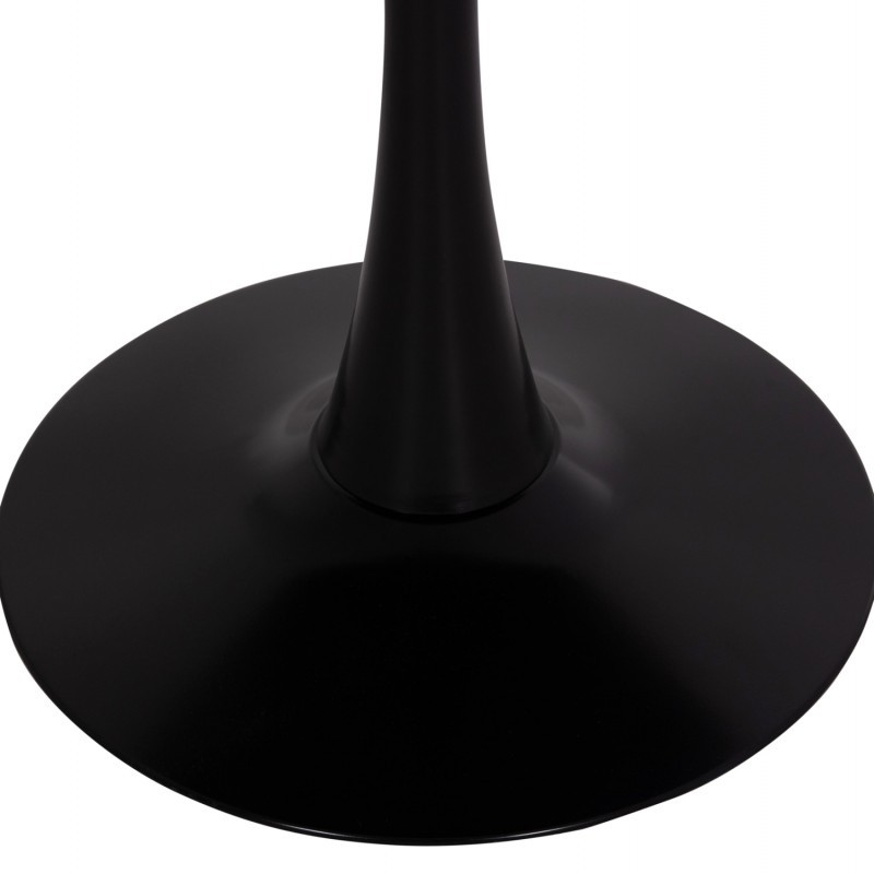 ΤΡΑΠΕΖΙ ΣΤΡΟΓΓΥΛΟ BROLIN HM18141.02 MDF TOP-ΒΑΣΗ ΜΕΤΑΛΛΙΚΗ--ΜΑΥΡΟ Φ90x73Υεκ