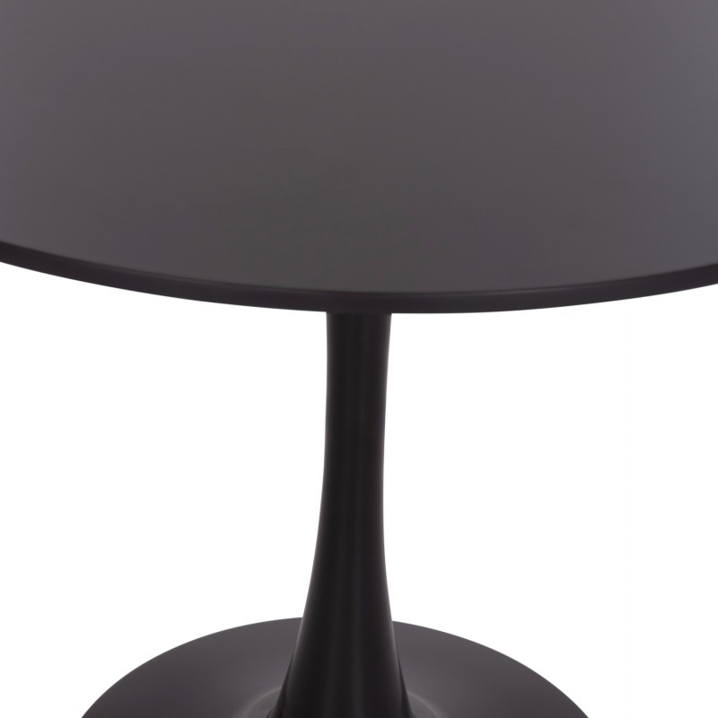 ΤΡΑΠΕΖΙ ΣΤΡΟΓΓΥΛΟ BROLIN HM18141.02 MDF TOP-ΒΑΣΗ ΜΕΤΑΛΛΙΚΗ--ΜΑΥΡΟ Φ90x73Υεκ